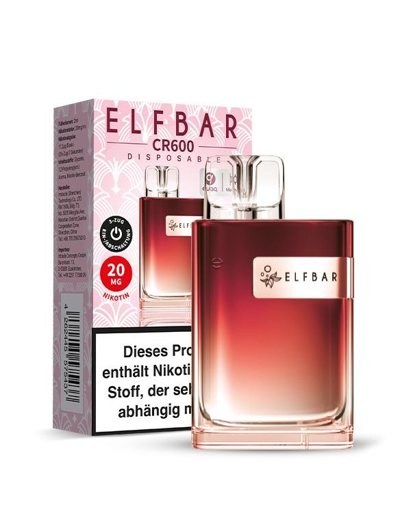 ELFBAR Crystal CR600 Watermelon Einweg E Zigarette 20mg/ml