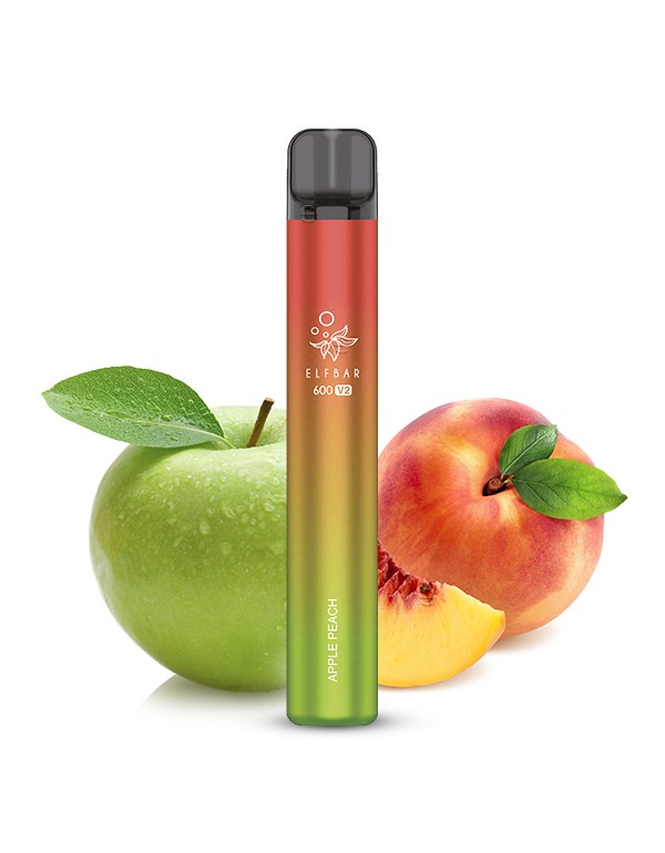 ELFBAR 600 V2 Apple Peach Einweg EZigarette Vape 2...