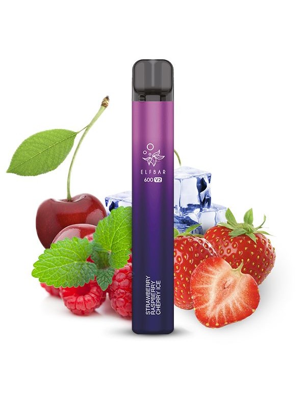 ELFBAR 600 V2 Strawberry Raspberry Cherry Ice Einw...