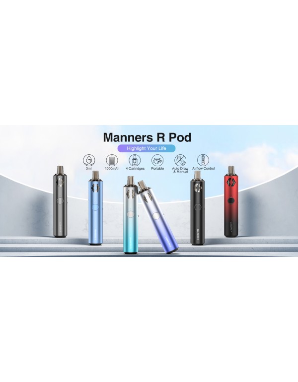 VAPEFLY Manners R Pod Cartridge 0.6 Ohm - 3 Stück pro Packung