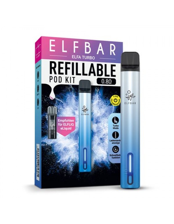 ELFA TURBO by Elf Bar Refill Pod System Aurora Cya...