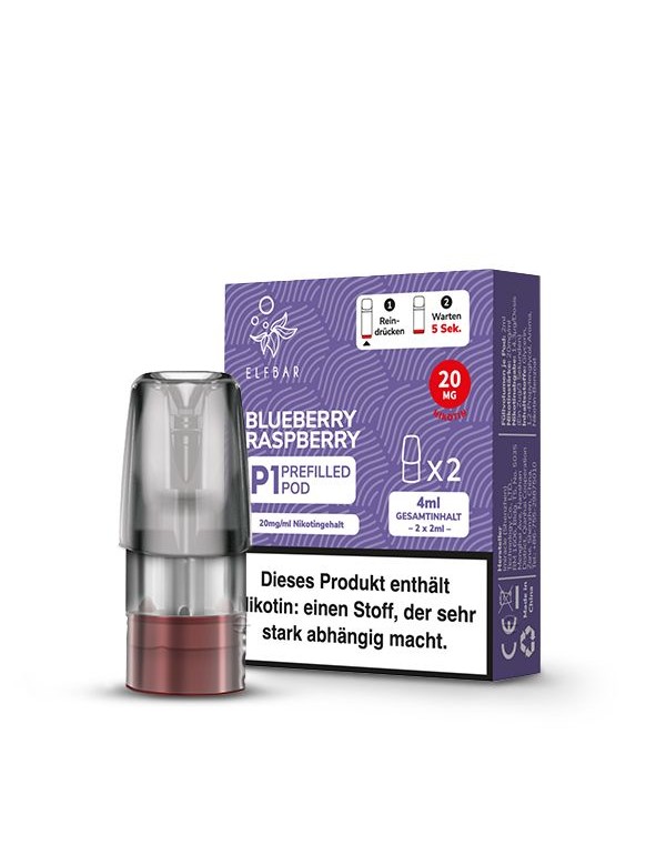 Elfbar Mate500 Pods Blueberry Raspberry 20mg/ml 2 Stück