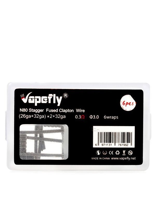 Vapefly Prebuilt Ni80 Stagger Fused Clapton Coil 0,3 Ohm