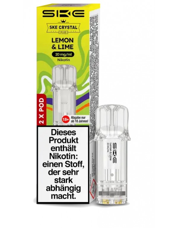 SKE CRYSTAL PLUS Lemon & Lime 20mg/ml 2 Stück