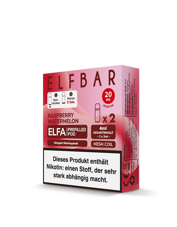 Elfbar ELFA Pods Raspberry Watermelon 20mg/ml 2 Stück